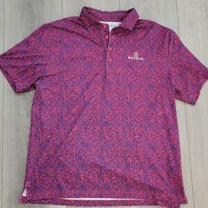 Matte Grey Men's Red And Blue Polo Shirt Black Rock Golf Club